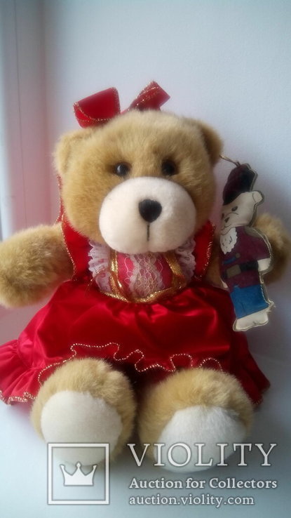 Плюшевий ведмедик з іграшкою Лускунчик 33см іграшка, фото №10