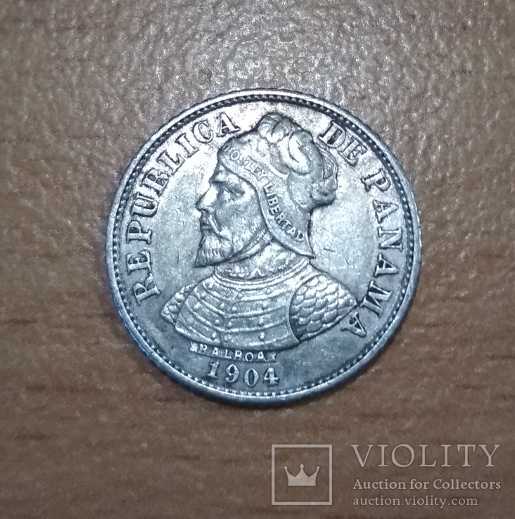 5 сентесимо Панама 1904 серебро