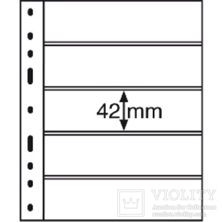 Лист OPTIMA для марок на 5 (*2) строк 180 x 42 mm, фото №3