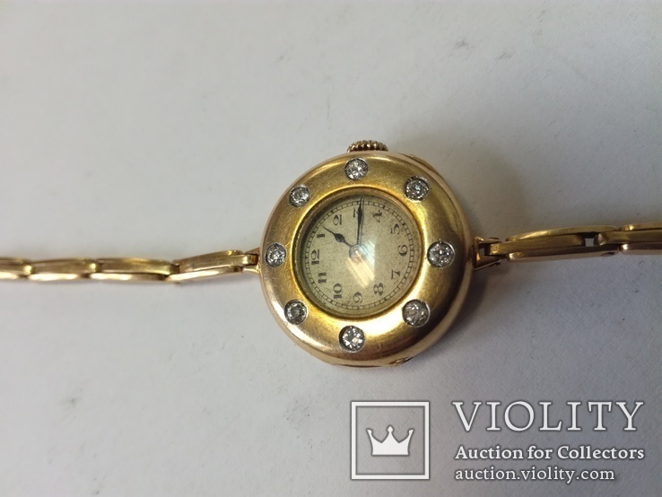 Золотые часы с 8 брильянтиками., фото №9