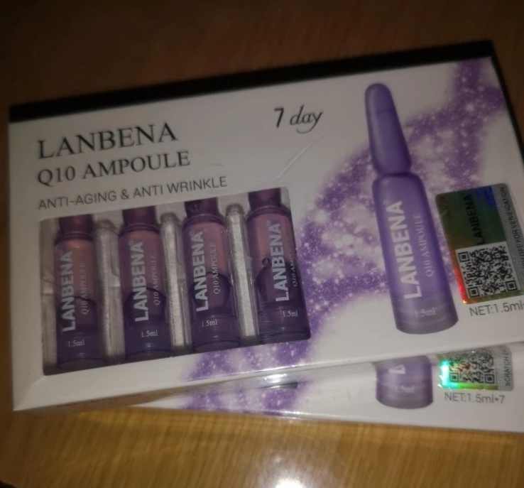 Сыворотка - концентрат LANBENA Q10 омолаживающая. В ампулах, numer zdjęcia 3