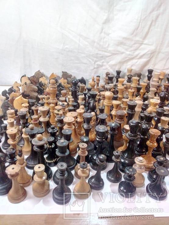 Шахматы старые , разные, шахматные фигуры 295 штук, фото №5