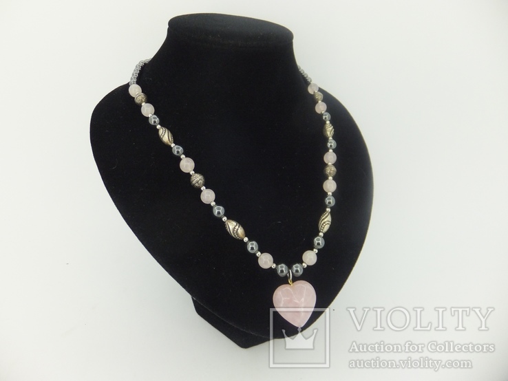 Ожерелье  из розового кварца., фото №2