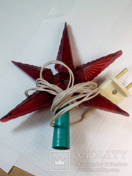 Ёлочная игрушка верхушка звезда электрическая, фото №4