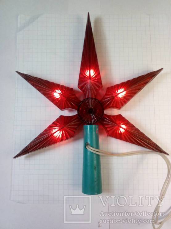 Ёлочная игрушка верхушка звезда электрическая, фото №13