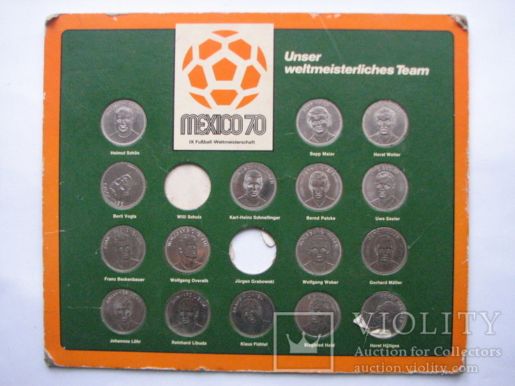 Жетоны.набор Mexico 70