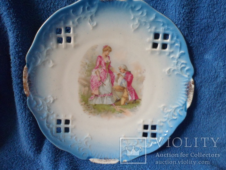 Настенная тарелка Дама с кавалером, фото №2