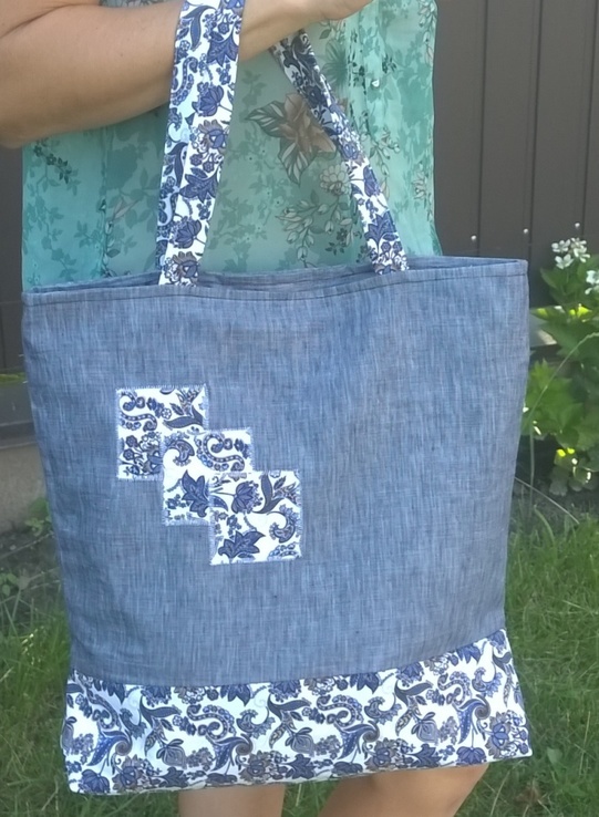 Еко сумка "Квадрати" handmade., photo number 2