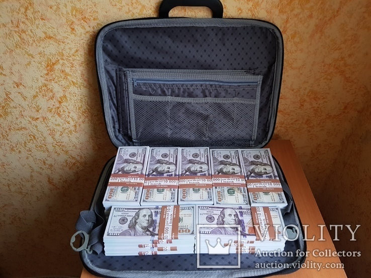 №2, Сумка-дипломат с деньгами 100 $ долларов ( Муляж) Бутафорские деньги, фото №2