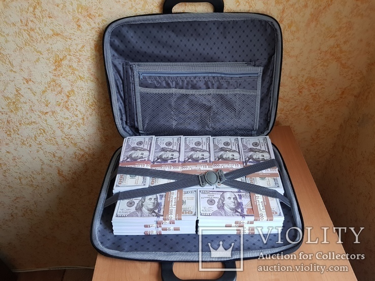 №2, Сумка-дипломат с деньгами 100 $ долларов ( Муляж) Бутафорские деньги, фото №4