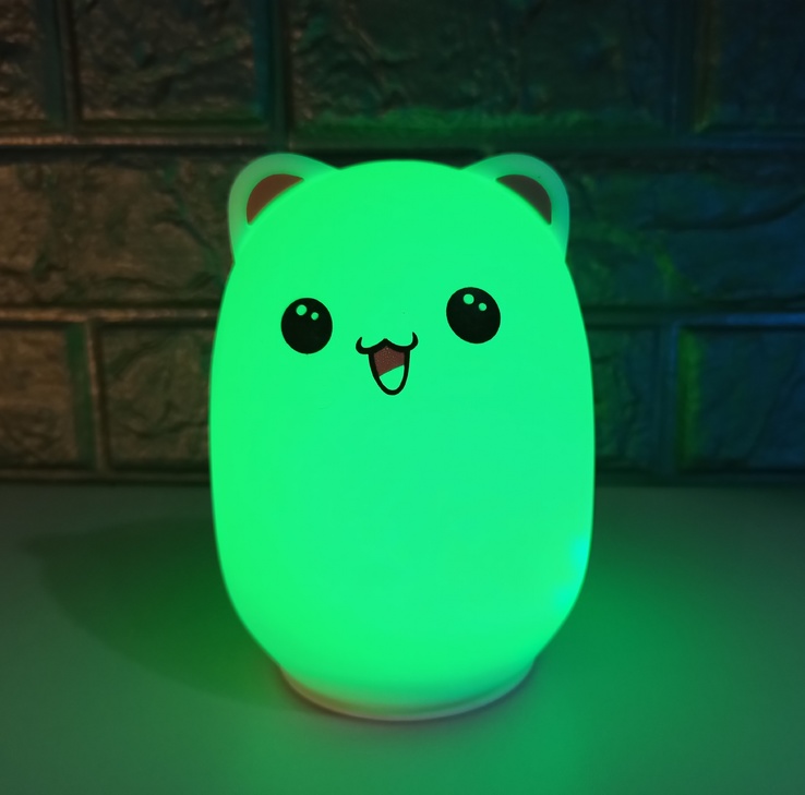 Оригинальный детский силиконовый ночник светильник Котик Cute Cat, фото №6