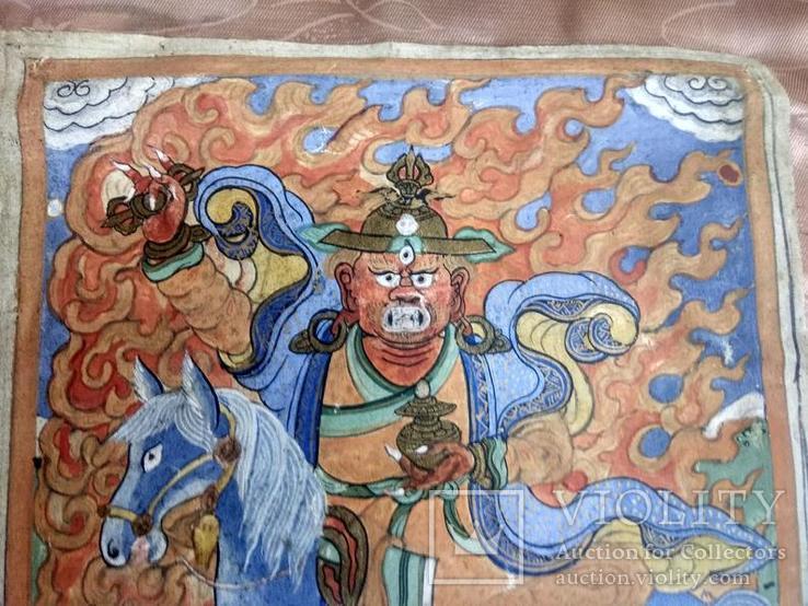 Монгольская тханка. 38х28 см. 19 век, фото №6