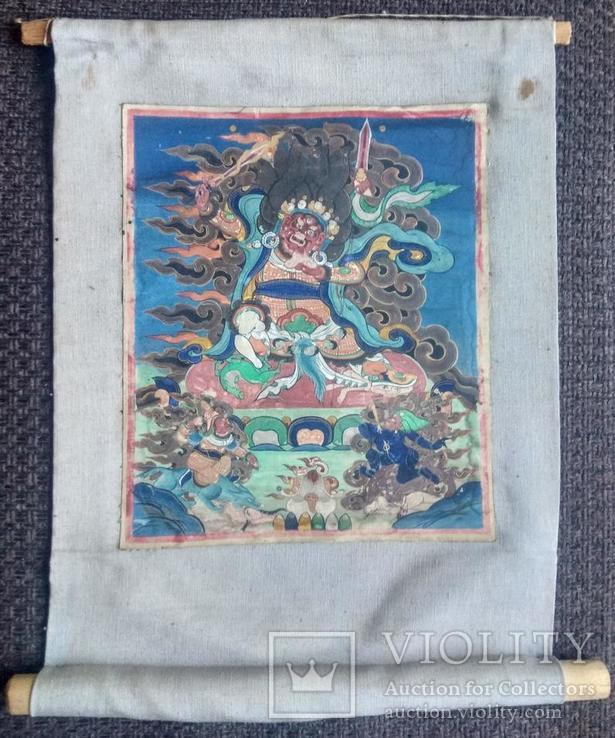 Тибетская тханка Begtse. 34х25 см. 19 век, фото №2