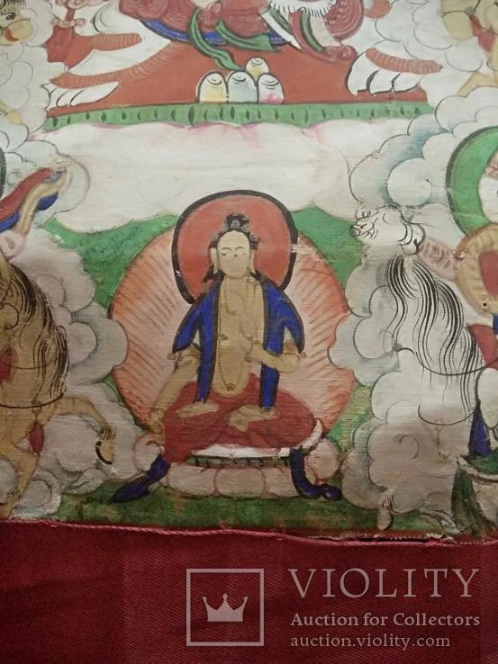 Тибетская тханка Кубера. 47x32 см. 19 век, фото №6