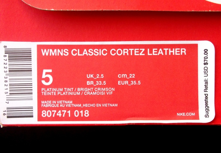 Nike Cortez classic 35,5 / 22 оригинал, фото №7