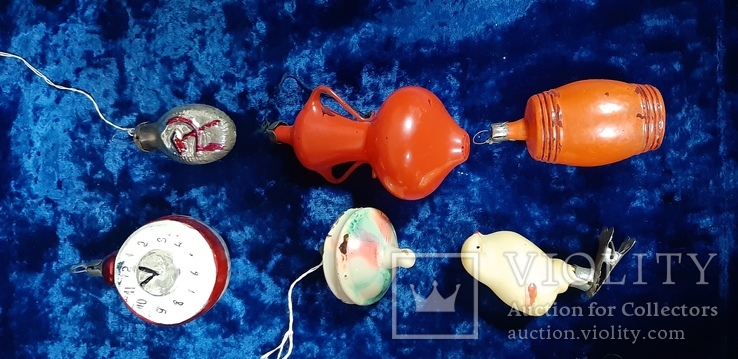 Елочные игрушки Часы,серп,воробей и др, фото №5