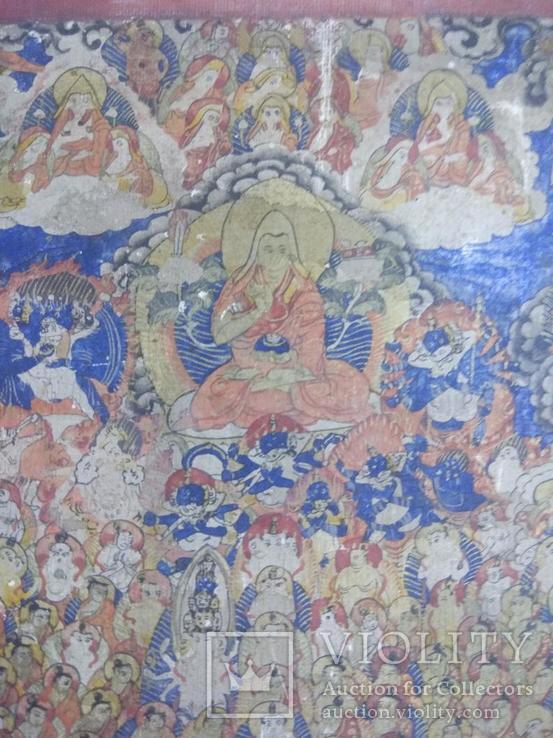 Тибетская тханка Тысячи Будд. 19 век, фото №3