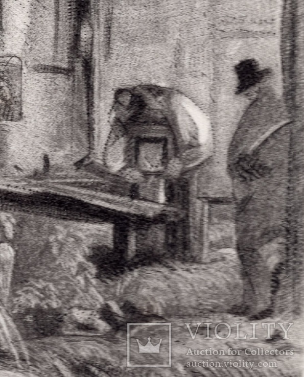Гравюра. Дж. Констебл - Лукас. "Мельница.". До 1840 года. (42,8 на 29 см). Оригинал., фото №4