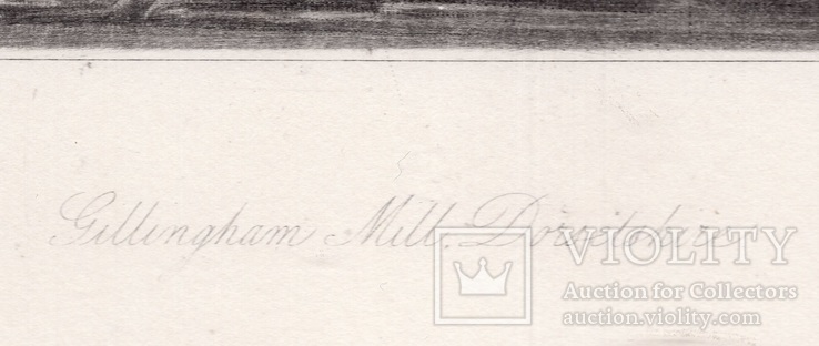 Гравюра. Дж. Констебл - Лукас. "Мельница.". До 1840 года. (42,8 на 29 см). Оригинал., фото №6