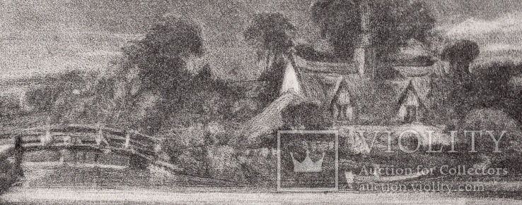 Гравюра. Дж. Констебл - Лукас. "Замок на Стоуре". До 1840 года. (42,8 на 29 см). Оригинал., фото №4
