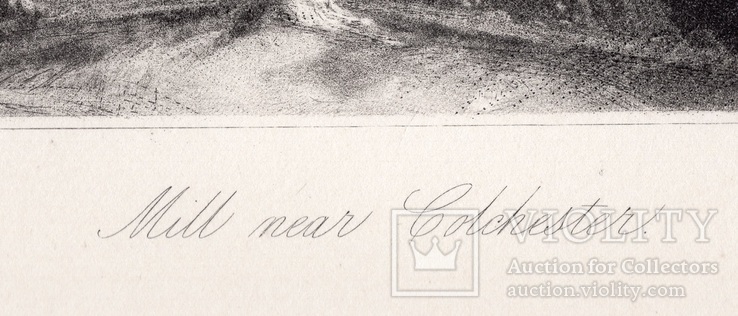 Гравюра. Дж. Констебл - Лукас. "Гольчестер". До 1840 года. (42,8 на 29 см). Оригинал., фото №6