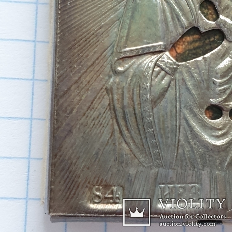 Иконка-образок ‘‘Божья Мать’’, серебро 84, реплика., фото №4