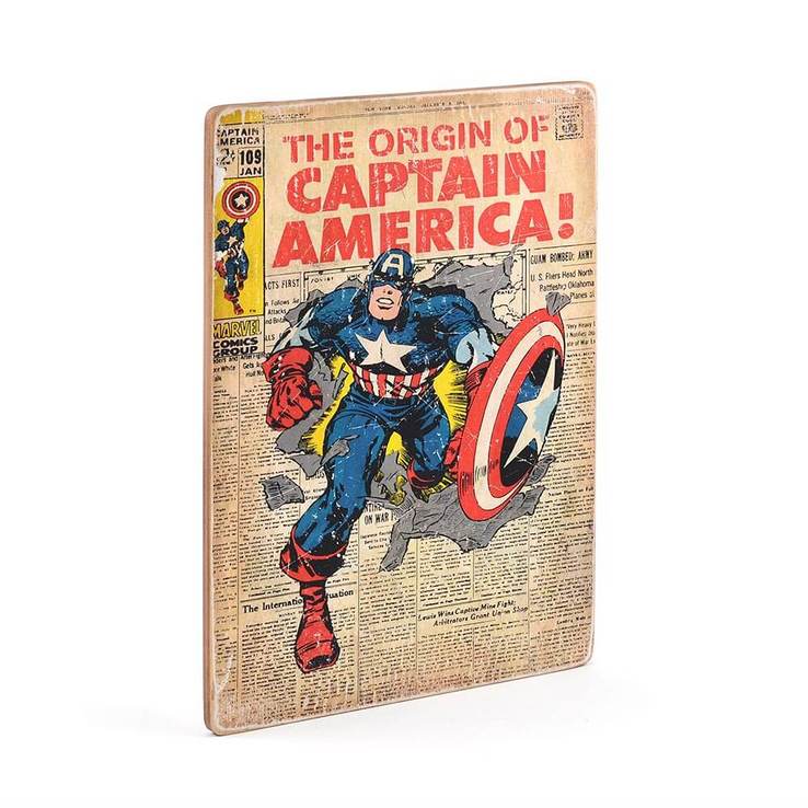 Drewniany plakat "Captain America #2 comic", numer zdjęcia 4