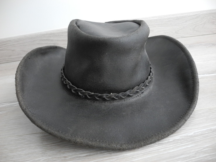 Шляпа кожаная вестерн p. XL ( MEXICO , USA ) НОВОЕ оригинал,  размер XL 59-60 см, фото №5