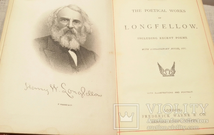 Старая книга "The poetikal works of Longfellow"