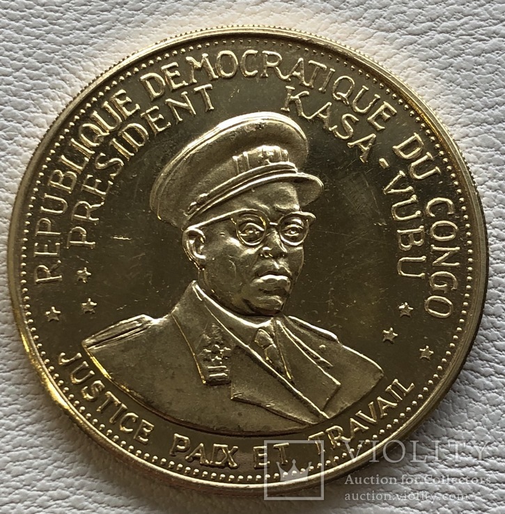 100 франков 1965 год Конго золото 32,25 грамм 900’, фото №3