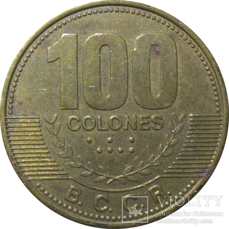 Коста-Рика 100 колон 2007, фото №2