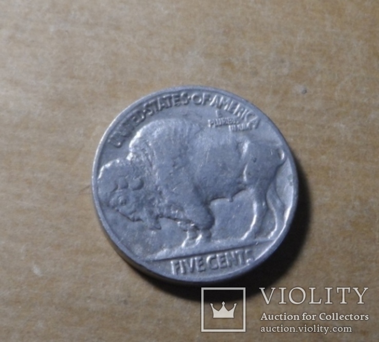 США 1937 год монета 5 центов Америка индеец буффало