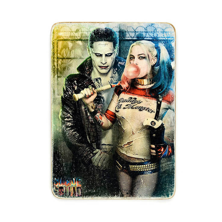Деревянный постер "Suicide Squad. Harley Quinn &amp; Joker", фото №2
