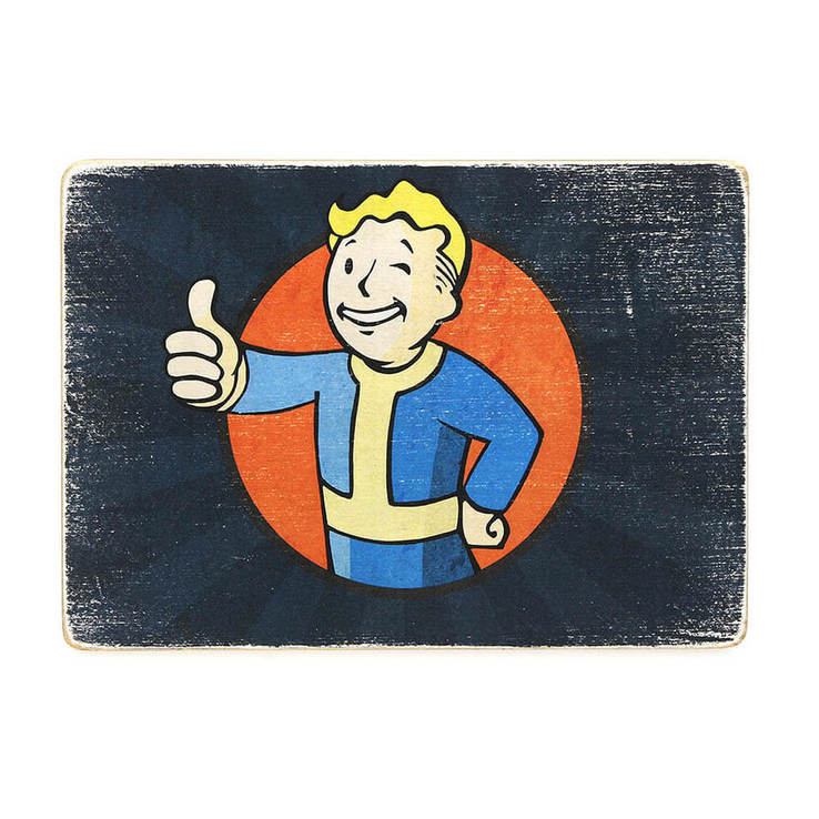 Деревянный постер "Fallout #16 Vault-Boy thumbs up", фото №2