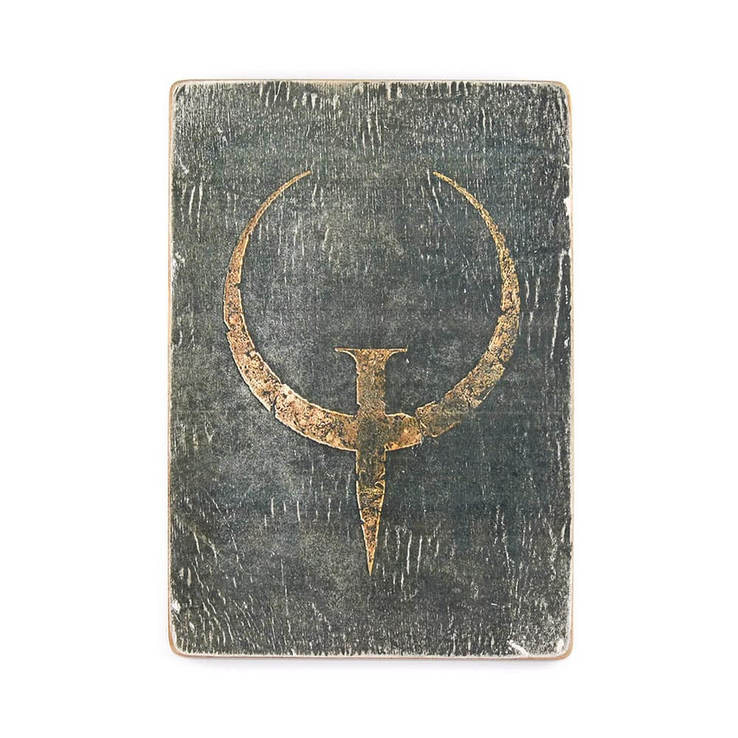 Деревянный постер "Quake #1 logo", photo number 2