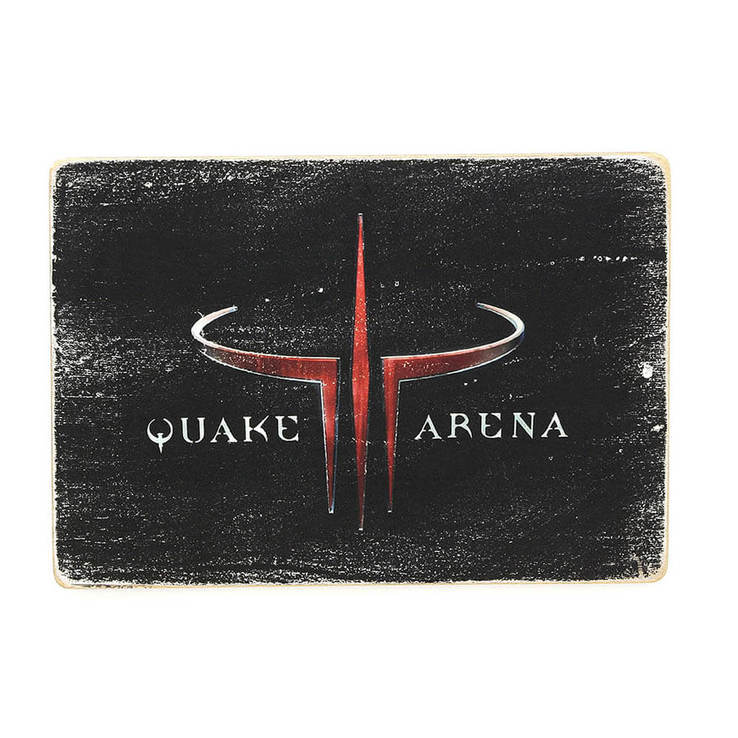 Деревянный постер "Quake #2 Arena logo", фото №2