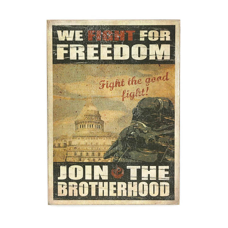 Деревянный постер "Fallout #2 Join the Brotherhood", фото №2