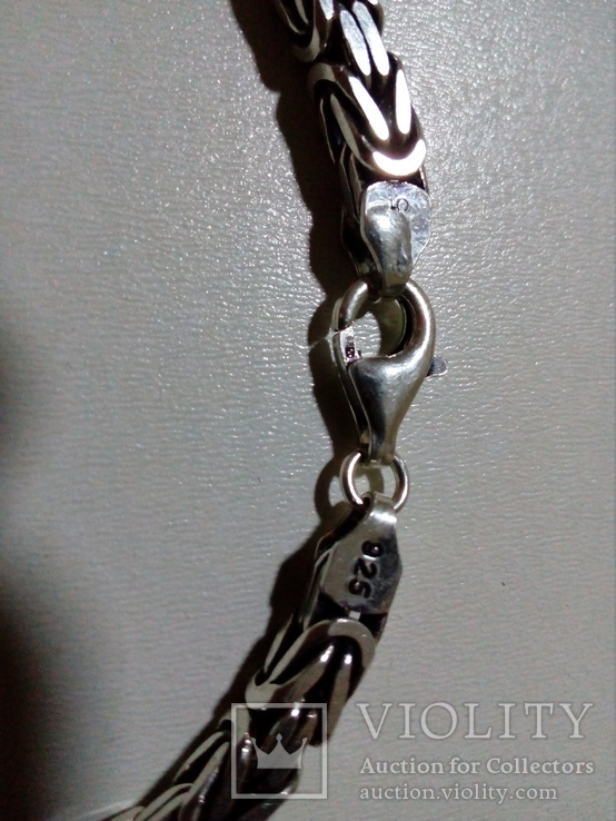 Браслет мужской лисий хвост новый серебро 925, фото №3