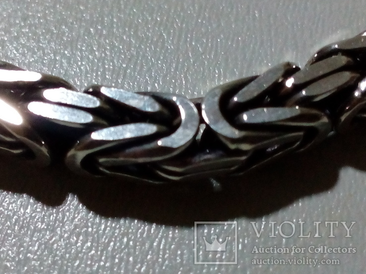 Браслет мужской лисий хвост новый серебро 925, фото №4