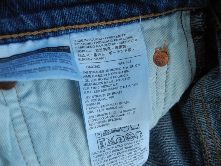 Джинсы Levis 504 34/32 ( НОВОЕ ) Cone Denim, photo number 8