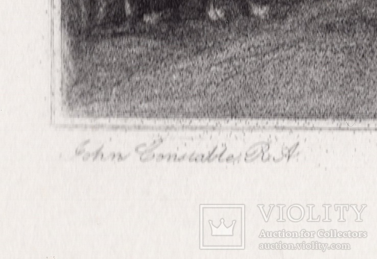 Гравюра. Дж. Констебл - Лукас. "Раненый олень". До 1840 года. (42,8 на 29 см). Оригинал., фото №5
