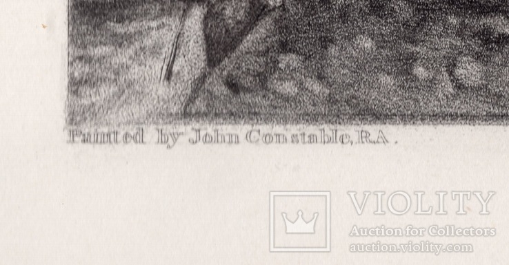 Гравюра. Дж. Констебл - Лукас. "Мельница". До 1840 года. (42,8 на 29 см). Оригинал., фото №5