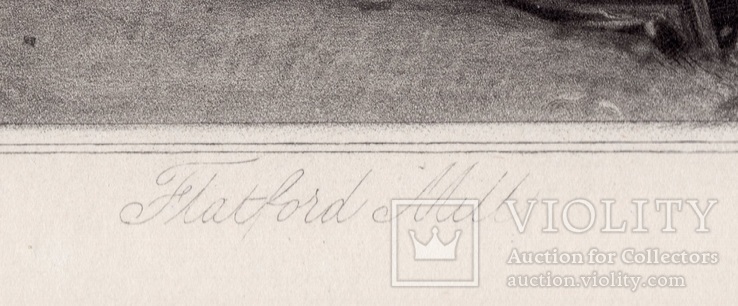 Гравюра. Дж. Констебл - Лукас. "Флэтфордская мельница". До 1840 года. (42,8 на 29 см)., фото №6