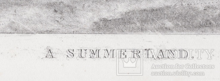 Гравюра. Дж. Констебл - Лукас. "Летняя земля". До 1840 года. (42,8 на 29 см). Оригинал., фото №6
