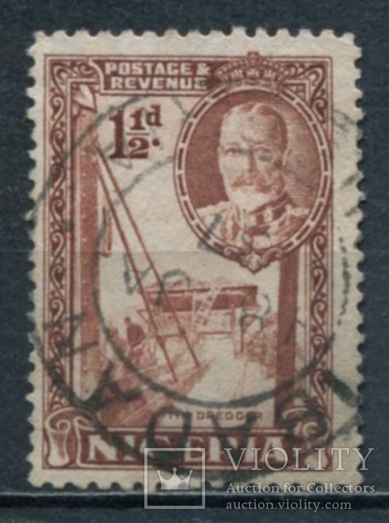 1936 Великобритания колонии Нигерия 1,1/2р перф 11,5X13, фото №2