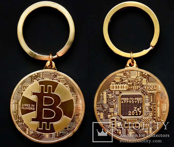 Сувенирная монета-брелок Биткоин (Bitcoin), фото №2