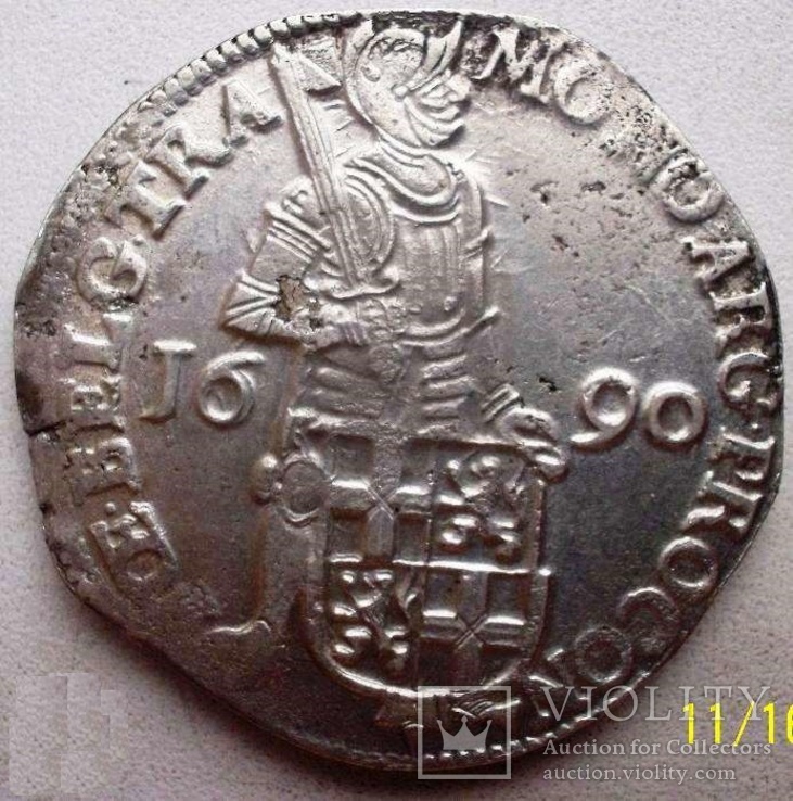 Срібний дукат 1690 р. Утрехт Нідерланди, фото №5