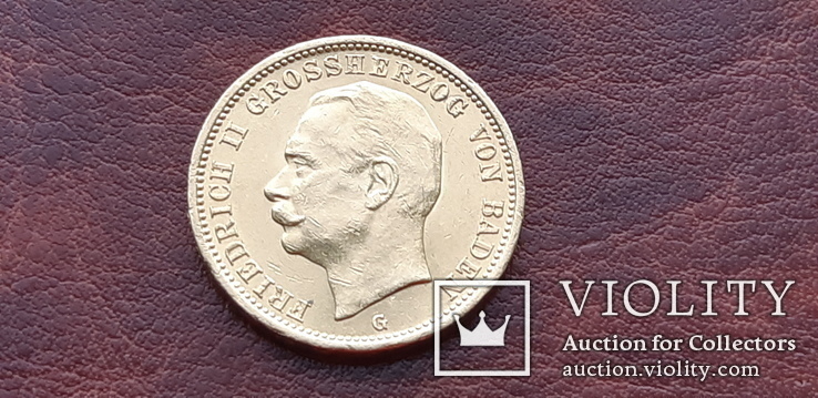 Золото 20 марок 1912 г. Баден, фото №4