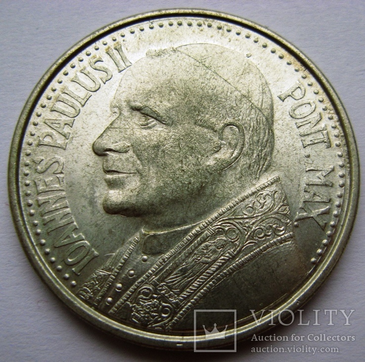 Ватикан, серебряный токен 1978-2005 "Иоанн Павел II - собор Св. Петра"