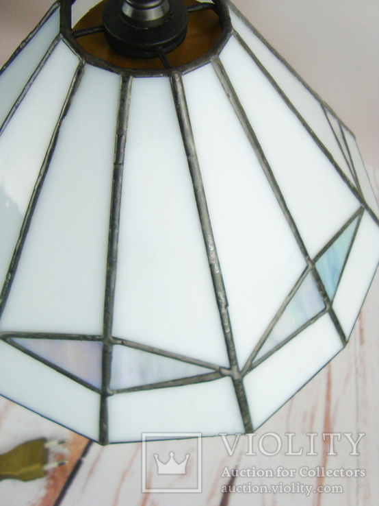 Настольная лампа в стиле Тиффани. Стекло, Германия., фото №6